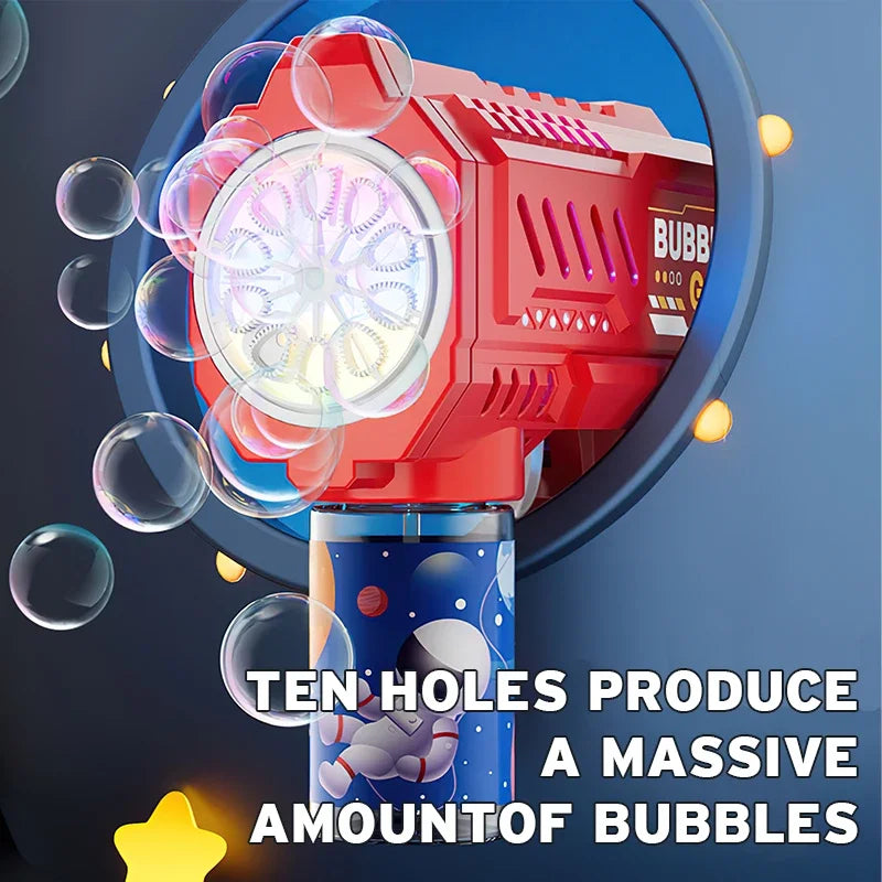 Gatling Bubble Rocket Launcher - 69 Holes with LED Lights