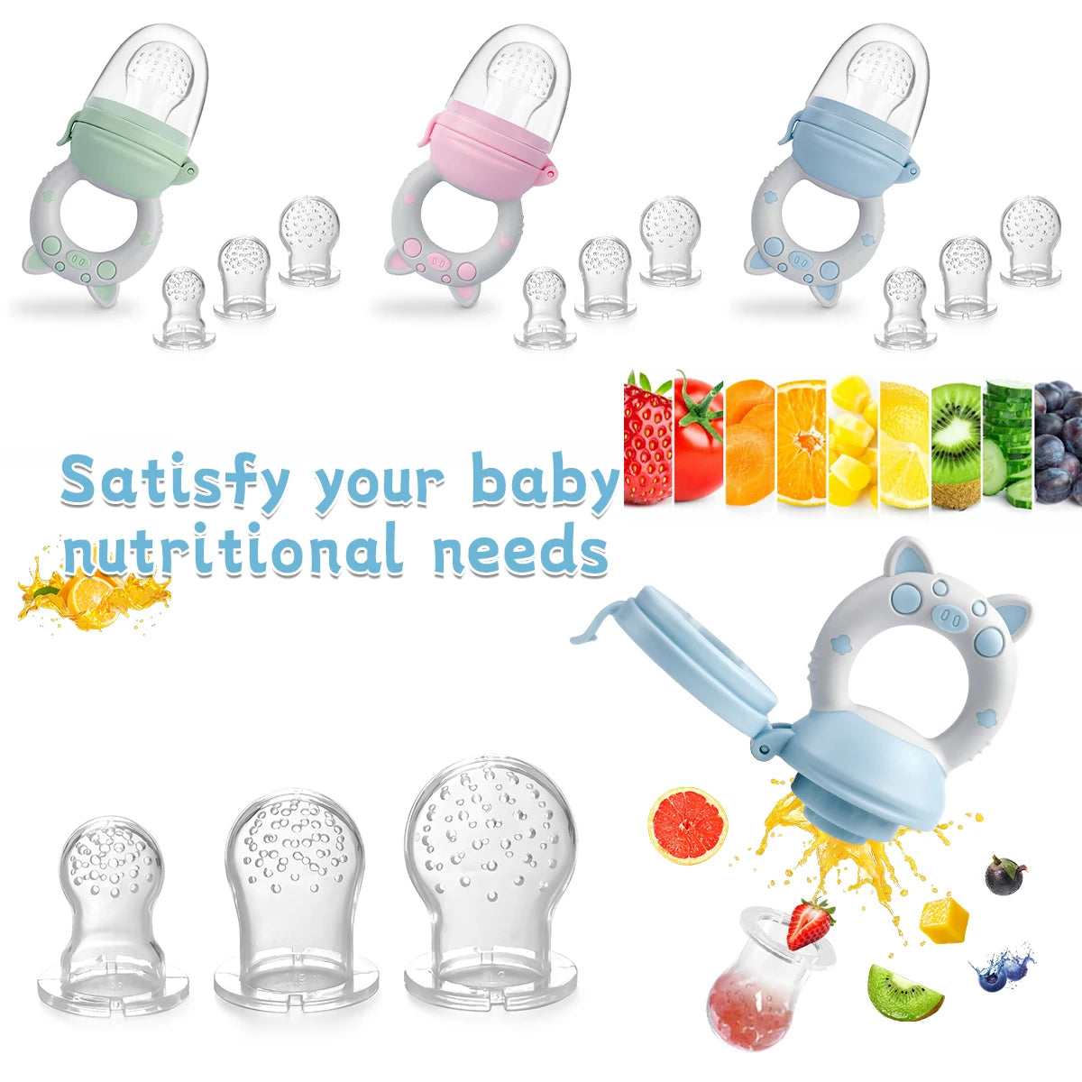 Kitty Comfort Fruit Feeder Set – Happy Tummy, Happy Baby