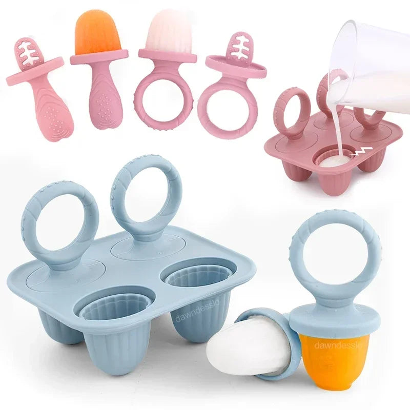 Silicone Teething Popsicle Set – Soothe ~ Snack