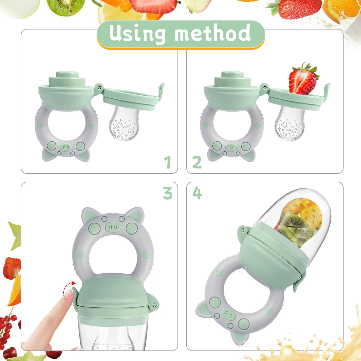 Kitty Comfort Fruit Feeder Set – Happy Tummy, Happy Baby